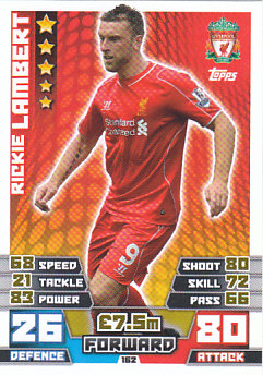 Rickie Lambert Liverpool 2014/15 Topps Match Attax #162